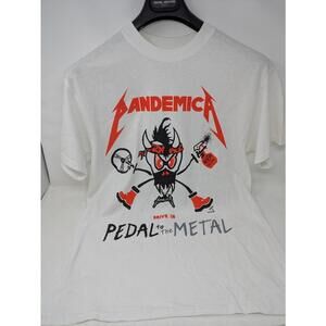 Metallica T Shirt Med White 2020 Drive In Tour Blackened News Pandemica Stream
